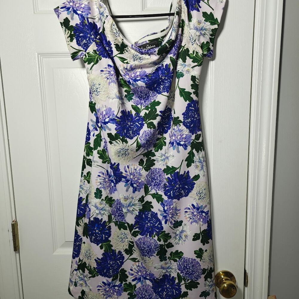 Sam Edelman Size 8 Floral Off the Shoulder Sheath Dress Purple Multi NWT